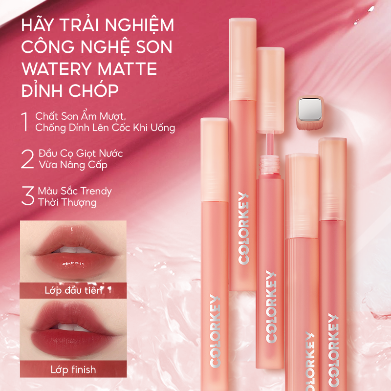 Son Kem Lì Siêu Mịn Môi Colorkey Soft Matte Water Tint 1.8g